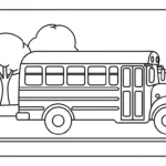 coloriage Autobus Scolaire updated pour enfant de 10 ans