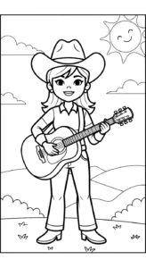 coloriage Chanteuse et dessin a imprimer