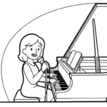 télécharger coloriage Chanteuse gratuit