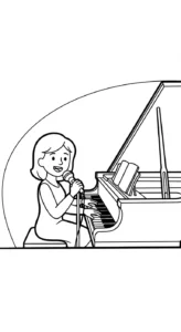 télécharger coloriage Chanteuse gratuit