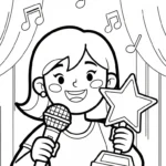 coloriage Chanteuse gratuit