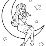 coloriage Chanteuse à imprimer pour enfant de 10 ans