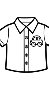 coloriage Chemise pour enfant de 3 ans