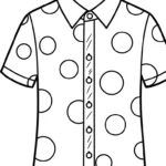 coloriage Chemise et decoupage