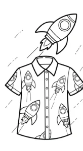 coloriage Chemise pour enfant de à imprimer