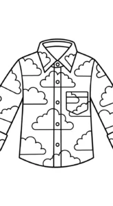 coloriage Chemise et decoupage a imprimer gratuit