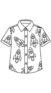 coloriage Chemise pour enfants a imprimer