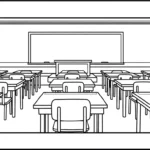 coloriage École updated et découpage à imprimer