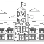coloriage École updated a imprimer pour enfant de 4 ans