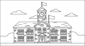 coloriage École updated a imprimer pour enfant de 4 ans