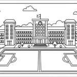 coloriage École updated pour enfant à imprimer