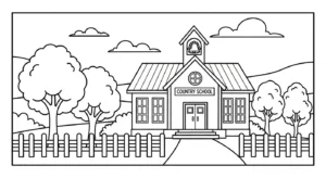 coloriage École updated pour enfant gratuit