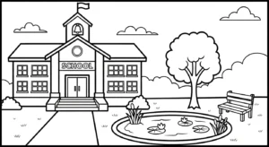 coloriage École updated pour enfant de 6 ans