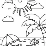 coloriage Été updated à imprimer gratuitement pdf