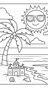 coloriage Été updated pour enfant de 2 ans