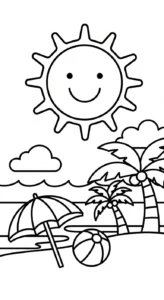 coloriage Été updated à imprimer pour enfant de 7 ans