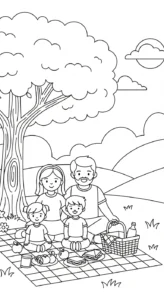 coloriage Famille updated à imprimer gratuitement pdf