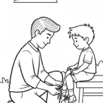coloriage Famille updated et decoupage