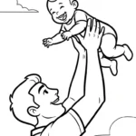 coloriage Famille updated à imprimer pdf