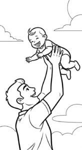 coloriage Famille updated à imprimer pdf