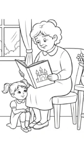 coloriage Famille updated à imprimer pour enfant de 2 ans