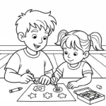 coloriage Famille updated pour enfant de 8 ans
