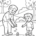coloriage Famille updated de pour enfants