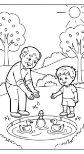 coloriage Famille updated de pour enfants