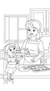 coloriage Famille updated pour enfant de 2 ans