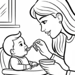 coloriage Famille updated a imprimer gratuit