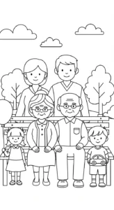 coloriage Famille updated a telecharger