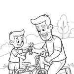coloriage Famille updated à imprimer pour enfant de 2 ans