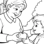 coloriage Famille updated pour enfant de 3 ans
