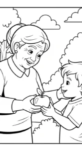 coloriage Famille updated pour enfant de 3 ans
