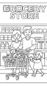 coloriage Famille updated a colorier en ligne