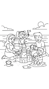 coloriage Famille updated à imprimer pdf