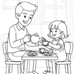 coloriage Famille updated pour enfant gratuit