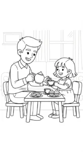 coloriage Famille updated pour enfant gratuit