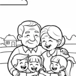 imprimer coloriage Famille updated gratuit