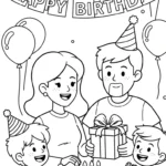 coloriage Famille updated a imprimer gratuit