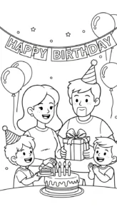 coloriage Famille updated a imprimer gratuit