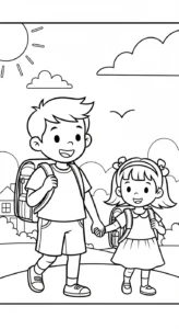coloriage Famille updated pour enfant de 5 ans