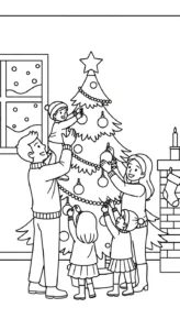 coloriage Famille updated de pour enfants