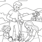 coloriage Famille updated a dessiner en ligne