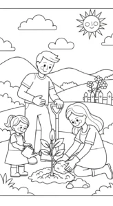 coloriage Famille updated a dessiner en ligne