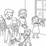 coloriage Famille updated a imprimer gratuit