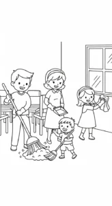 coloriage Famille updated a imprimer gratuit