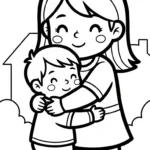imprimer coloriage Famille updated gratuit