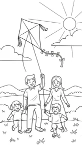 coloriage Famille updated a dessiner en ligne