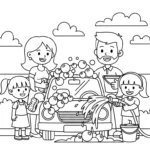 coloriage Famille updated à imprimer pour enfants